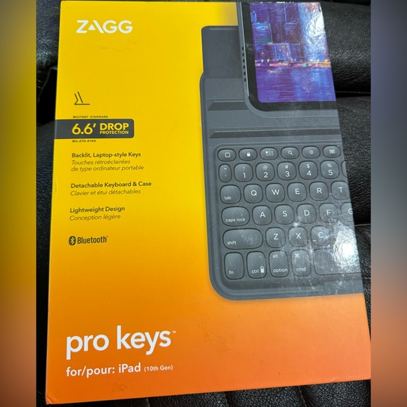 ZAGG Pro Keys Detachable Case and Wireless Keyboard for Apple iPad 10th GEN - Picture 2 of 4